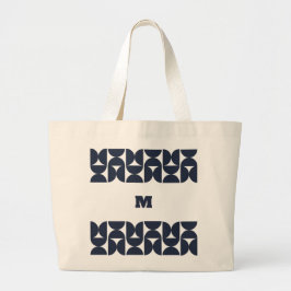 Tassen met geometrisch monogram in mid-century mod