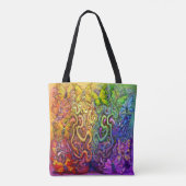 Tassen met ingewoven regenboog van feeën (Achterkant)