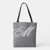 Tassen met monogram in grijs/zwart (Achterkant)
