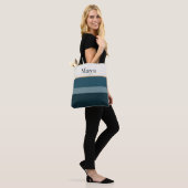 Tassen met naam – gestreept sober design (Op model)