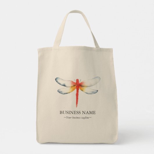 Tassen met Rode Libel Motief (Achterkant)