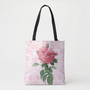 Tassen met roze roos uit de oude doos
