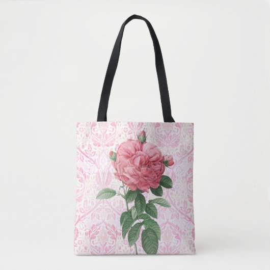 Tassen met roze roos uit de oude doos (Voorkant)