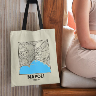 Tassen met stadsplattegrond van Napels, Italië