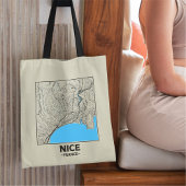 Tassen met stadsplattegrond van Nice, Frankrijk