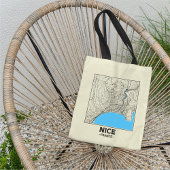 Tassen met stadsplattegrond van Nice, Frankrijk