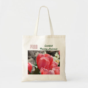 Tassen met tulpen voor gecertificeerde verpleegkun
