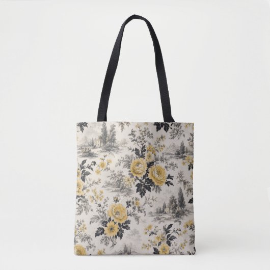 tassen met vintage gele rozen (Voorkant)