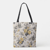 tassen met vintage gele rozen (Achterkant)