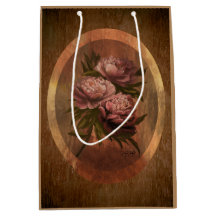 Tassen met vintage pioenrozen middelgroot cadeau