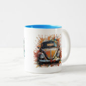 Tassen mit Bug Motiven Tweekleurige Koffiemok (Voorkant rechts)