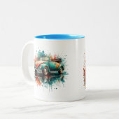 Tassen mit Bug Motiven Tweekleurige Koffiemok (Voorkant links)