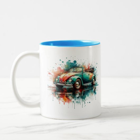 Tassen mit Bug Motiven Tweekleurige Koffiemok (Links)