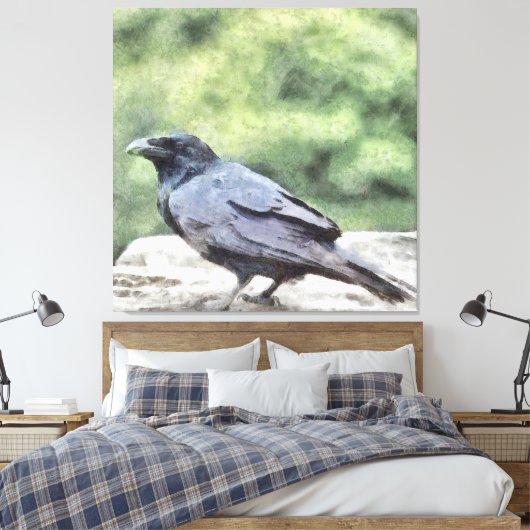 Tassen overal zijn even zwarte Waterverf kunst Canvas Afdruk (Insitu (Slaapkamer))