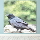 Tassen overal zijn even zwarte Waterverf kunst Canvas Afdruk (Insitu (Houten vloer))