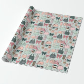 Tassen, strikken & lattes cadeaupapier (Uitgerold)