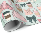 Tassen, strikken & lattes cadeaupapier (Rol Hoek)