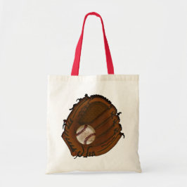 Tassen van canvas met vintage honkbal en handschoe