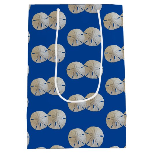 Tassen van papier met zanddollars en zeesterren vo medium cadeauzakje (Achterkant)