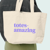 Tassen Verbazingwekkende Lila Quote Art Canvas tas