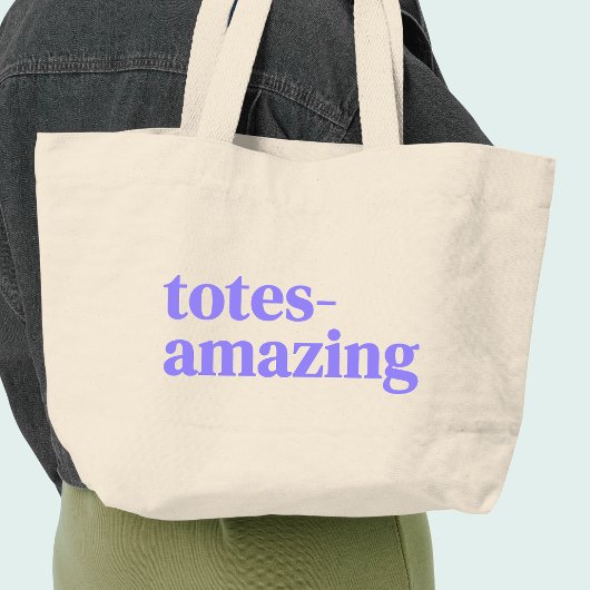 Tassen Verbazingwekkende Lila Quote Art Canvas tas