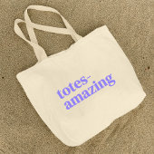 Tassen Verbazingwekkende Lila Quote Art Canvas tas