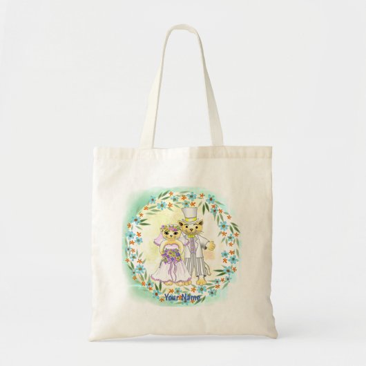 Tassen voor de bruiloft van Kat Bruid en Bruidegom (Voorkant)