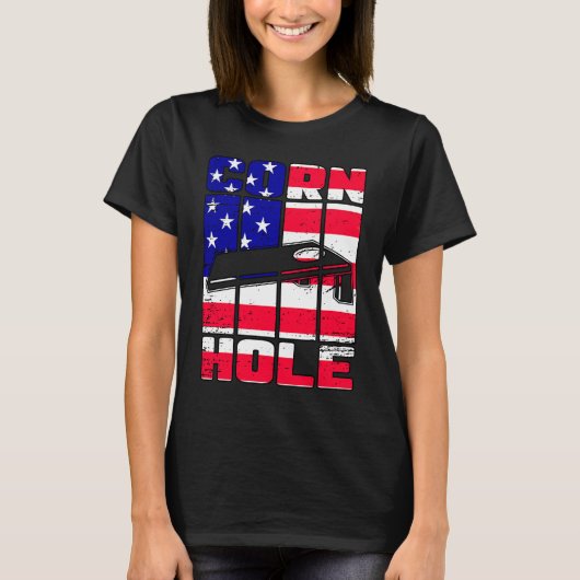 Tassen voor karton Amerikaanse vlag vint T-shirt (Voorkant)