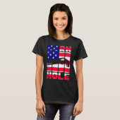 Tassen voor karton Amerikaanse vlag vint T-shirt (Voorkant volledig)