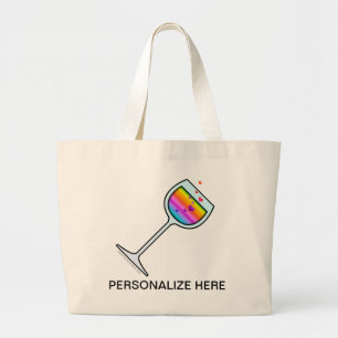 Tassen VOOR MODE VAN WIJNGLAS EN GROCERY BAGINA'S