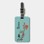 Tassenlabel 'Besties cadeau twee vogels op tak' Bagagelabel (Voorkant verticaal)