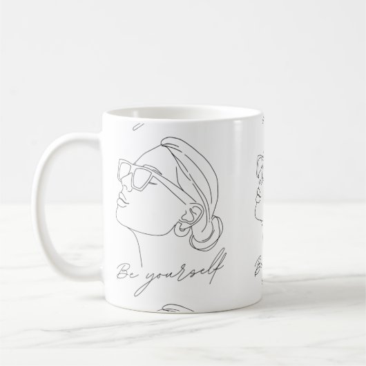 Tasses met Café Design en Moderne Koffiemok (Links)