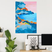 Tassie Bay - Kustlandschap Tasmania Poster (Thuiskantoor)