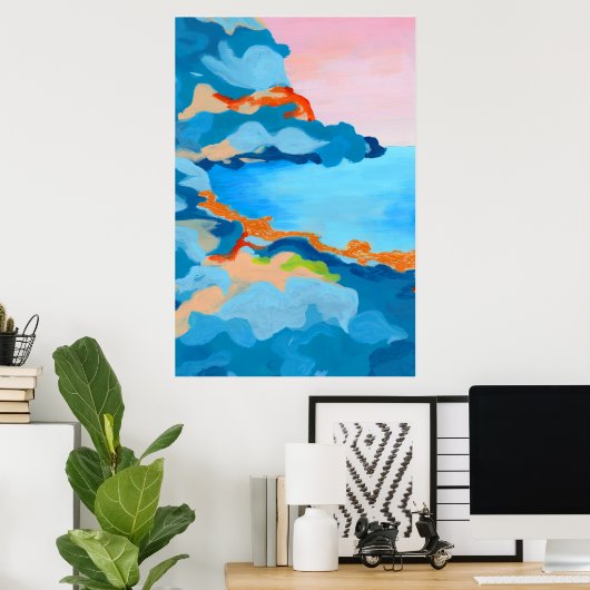 Tassie Bay - Kustlandschap Tasmania Poster (Thuiskantoor)