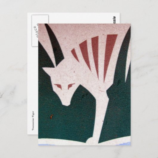 tassie tijger briefkaart (Voorkant / Achterkant)