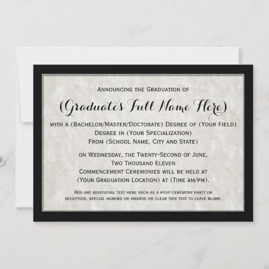 Tassle Gefeliciteerd Afstuderen de Korrel van het  Kaart (Achterkant)