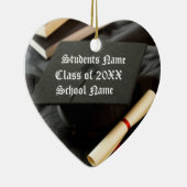 Tassle Pet Diploma Afstuderen Keramisch Ornament (Rechts)