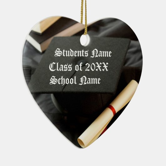 Tassle Pet Diploma Afstuderen Keramisch Ornament (Rechts)