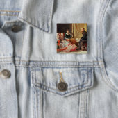 Tasso en Elenora D'Este Vierkante Button 5,1 Cm (In situ)
