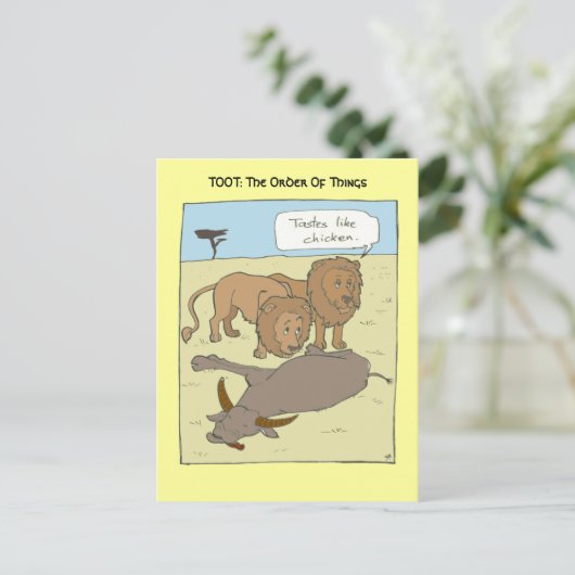 Tasta's als kippen briefkaart (Staand voorkant)
