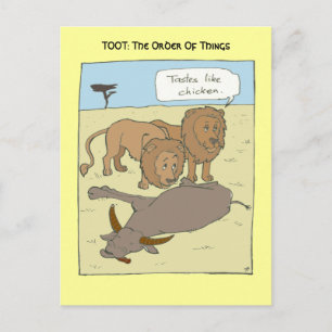 Tasta's als kippen briefkaart