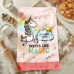 Tasta's als Magic Unicorn Theedoek<br><div class="desc">Keukenhanddoek zoals Magic Unicorn - Als je zo'n geweldige kok bent dat je eten als magie smaakt. Dit is zeker de perfecte keukentheekdoek. Een magische whimsical unicorn die rond regenbogen en sterren vliegt. De avondeten zijn veel beter geworden. Laat nooit verloren gaan voor je volgende maaltijd. Laat een magische eenhoorn...</div>