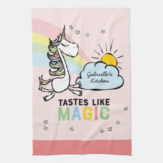 Tasta's als Magic Unicorn Theedoek (Verticaal)