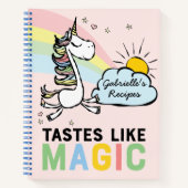 Tasta's zoals een Magic Unicorn Recipe Notitieboek (Voorkant)