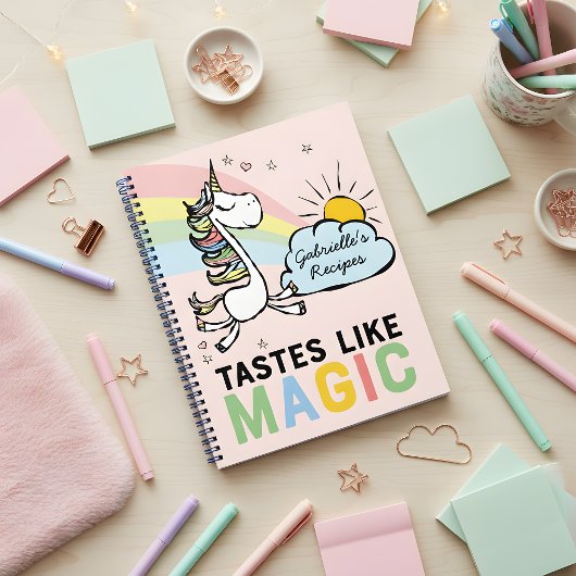 Tasta's zoals een Magic Unicorn Recipe Notitieboek