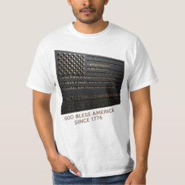 Tastbare Amerikaanse vlag met belofte van trouw T-shirt