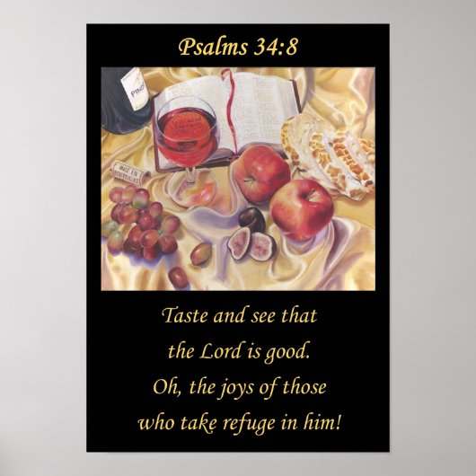 Taste and See . Christian poster A3  (Voorkant)