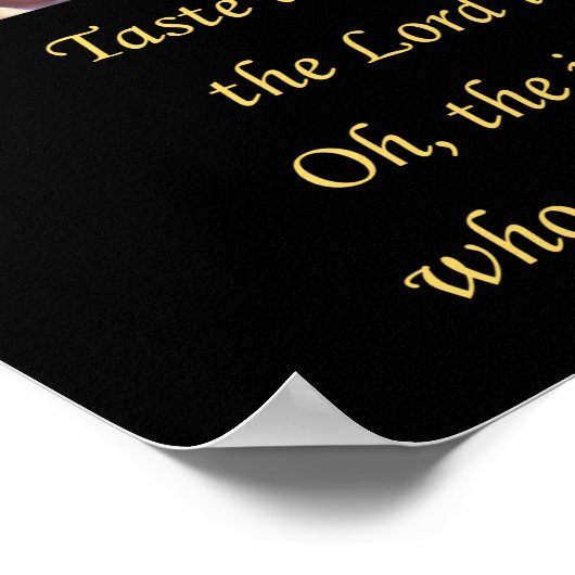 Taste and See . Christian poster A3 (Hoek)