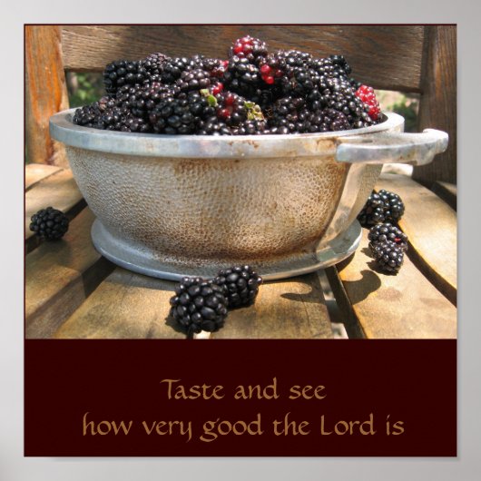 Taste And See How Very Good The Lord Is Poster (Voorkant)