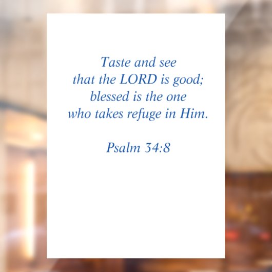 Taste and See that the Lord Is Good Raamsticker (Vel 2)